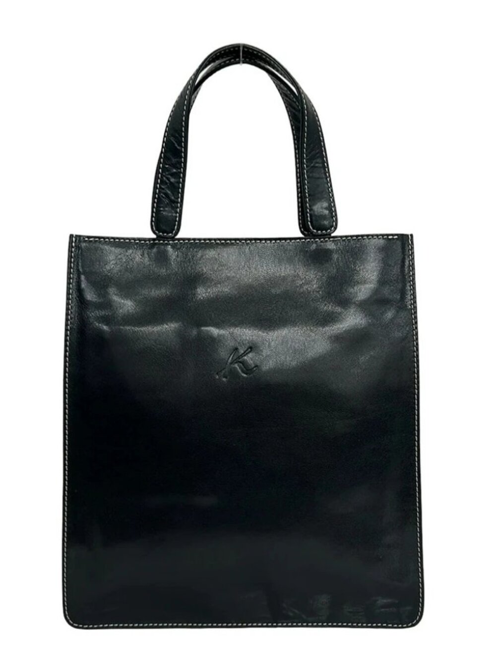 KITAMURA Black Leather Tote Bag